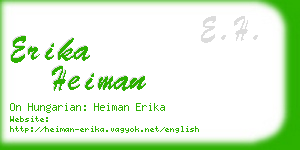 erika heiman business card